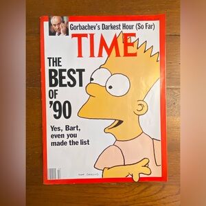 1990 December 32 VTG TIME Magazine Bart Simpson Television Show The Simpsons